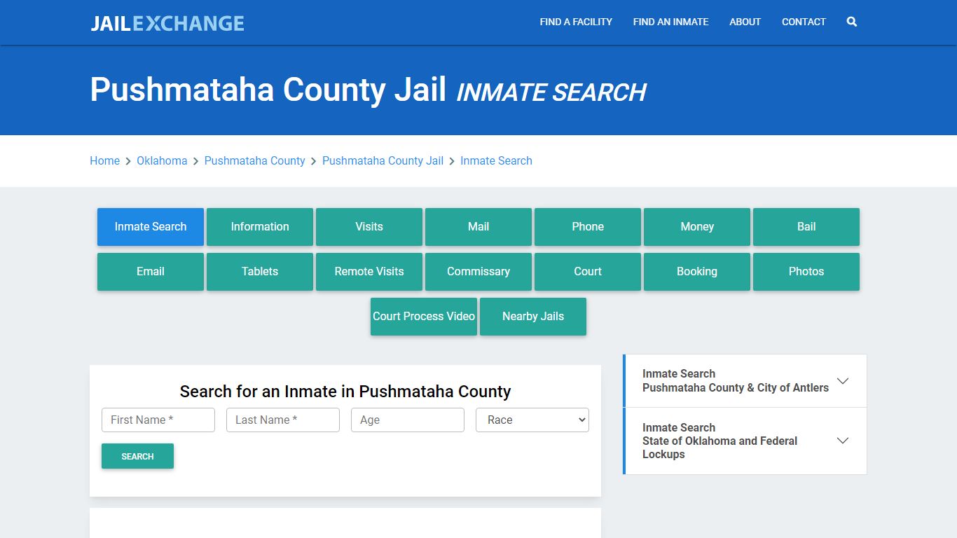 Pushmataha County Jail, OK Inmate Search: Roster & Mugshots - Jail Exchange