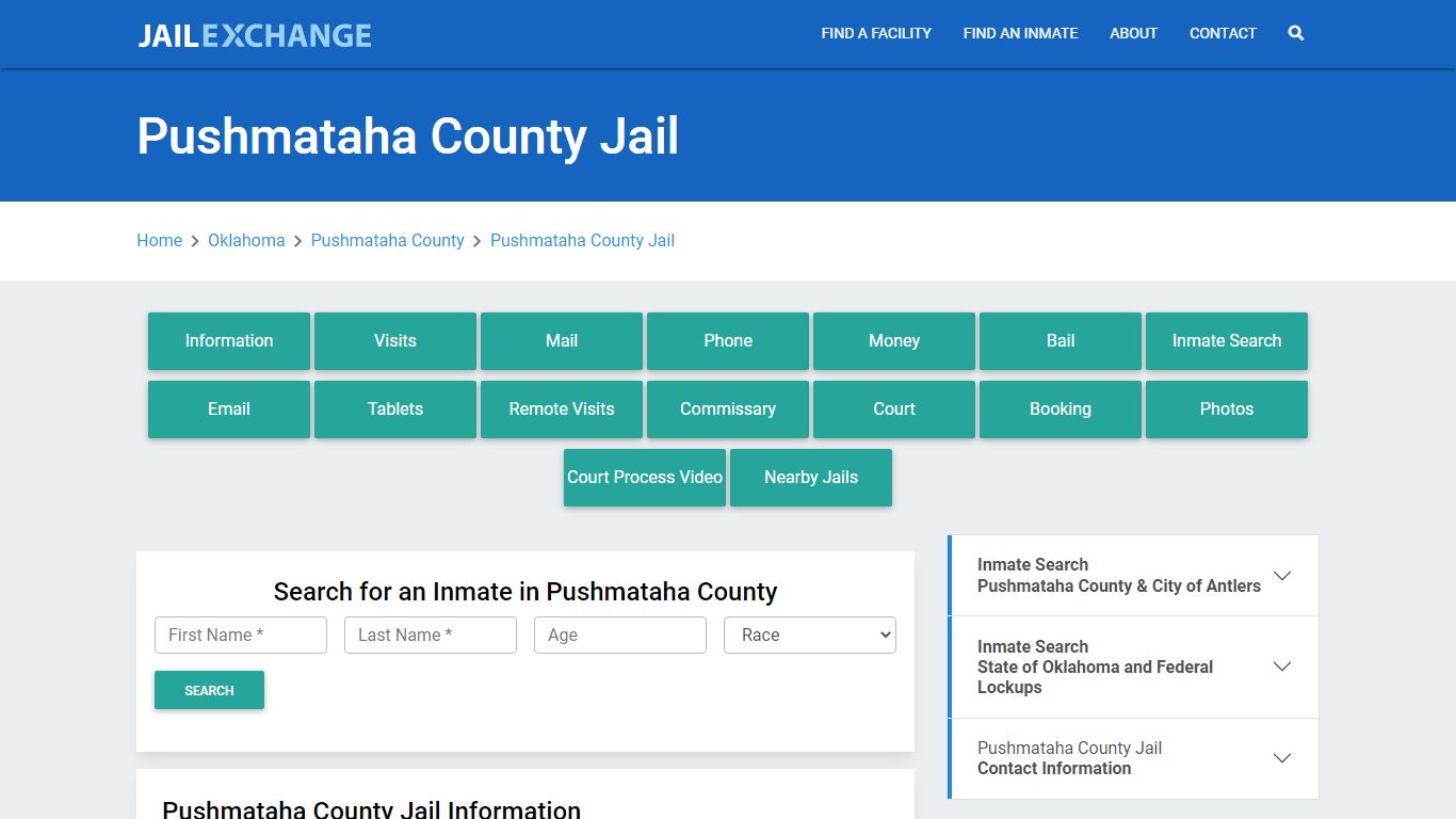 Pushmataha County Jail Roster Lookup, OK, Inmate Search