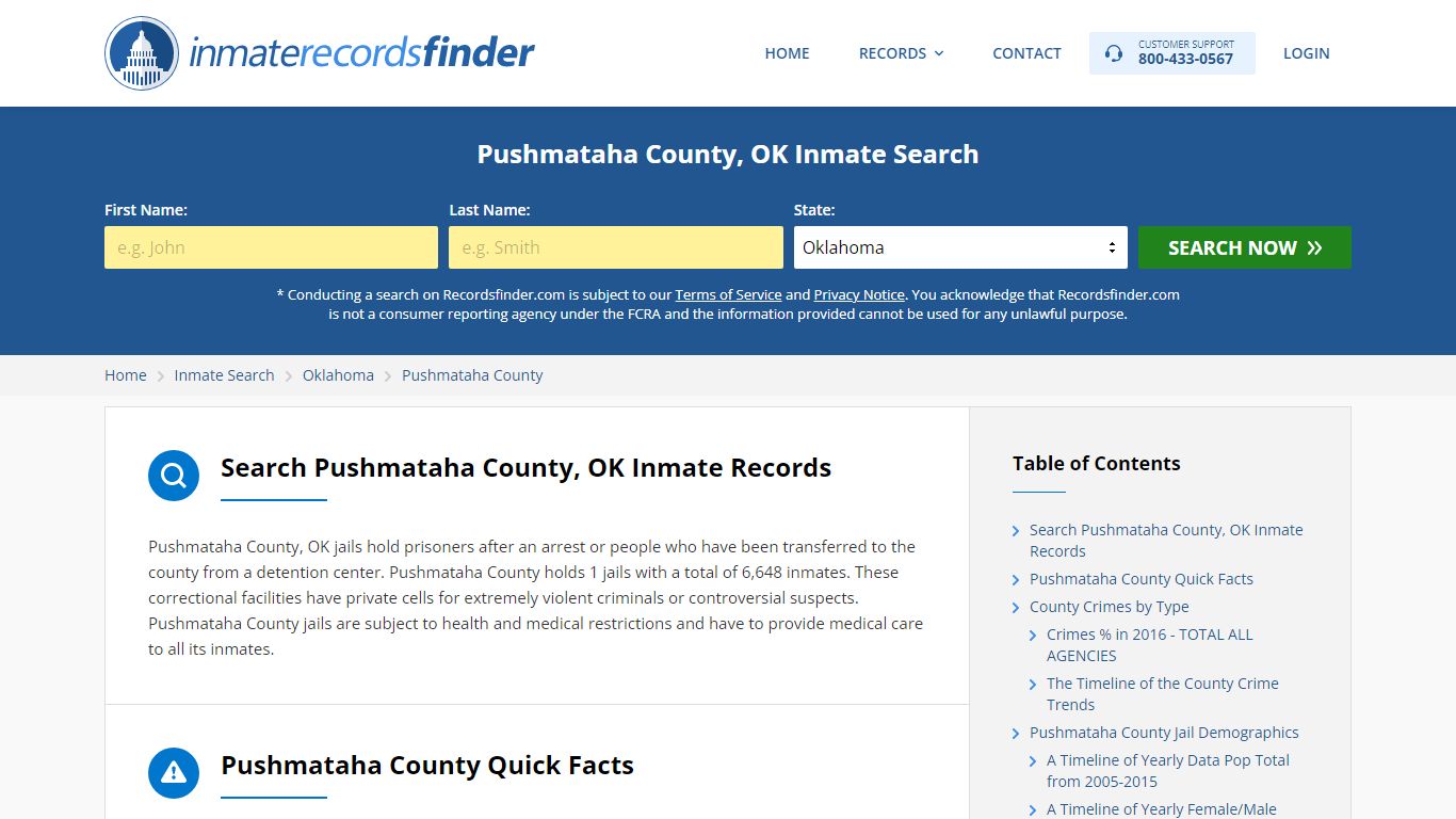 Pushmataha County, OK Inmate Lookup & Jail Records Online